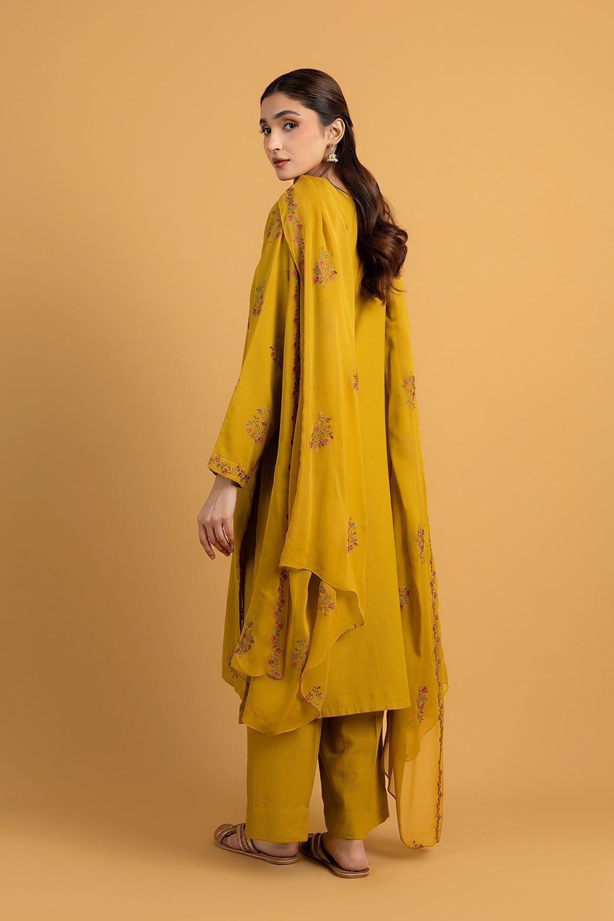 Embroidered Mustard Karandi Lawn 3-Piece Pret Suit by The Fabric Store, photo 2