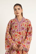 Printed Grey Slub Khaddar 2-Piece Unstitched Suit by The Fabric Store, photo 3