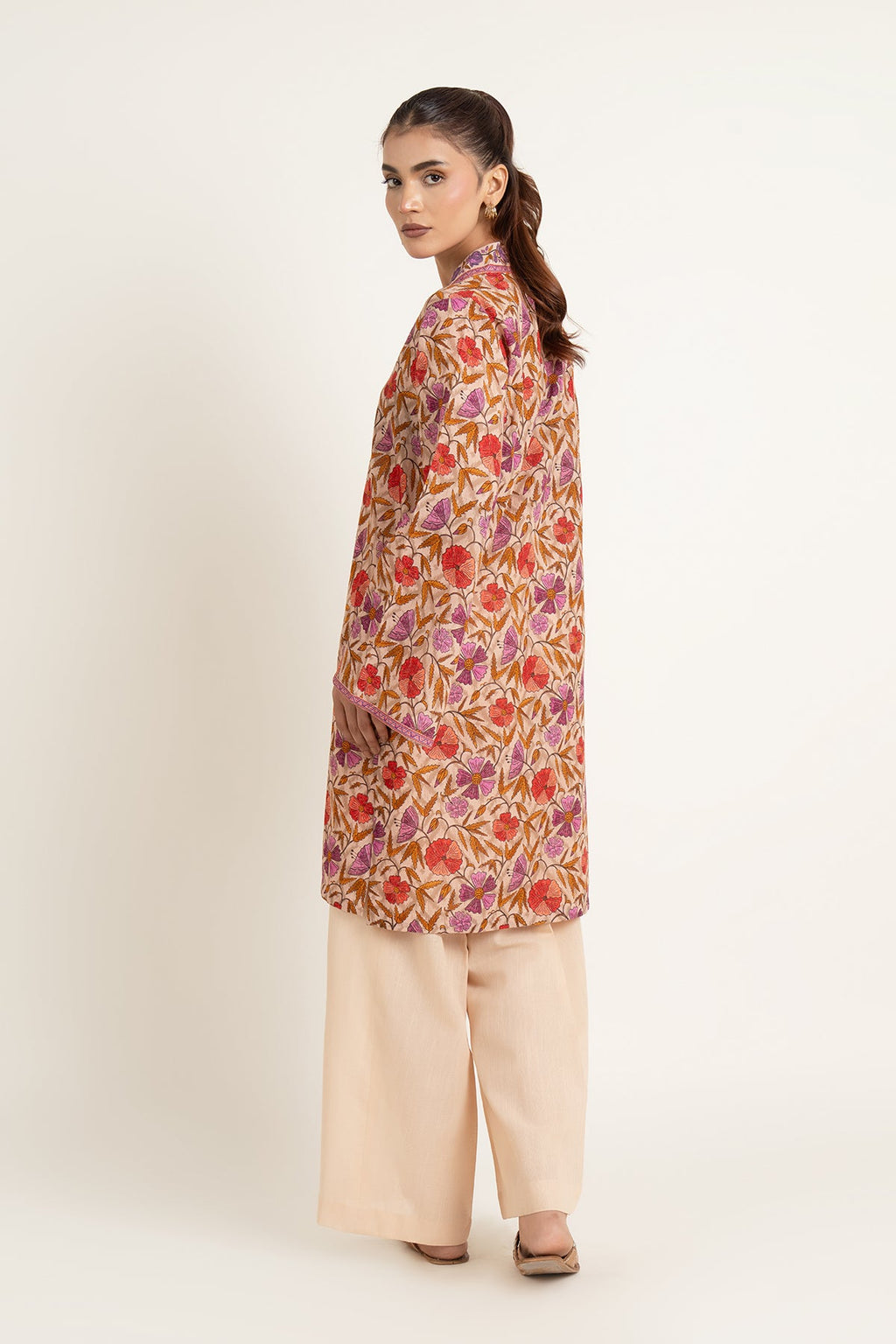 Printed Grey Slub Khaddar 2-Piece Unstitched Suit by The Fabric Store, photo 2
