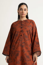 Printed Rust Slub Khaddar 2-Piece Pret Suit by The Fabric Store, photo 4