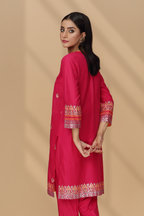 Printed Pink Lawn Pret Shirt by The Fabric Store, photo 3