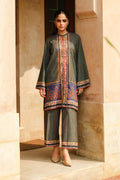 Printed Green Slub Khaddar 2-Piece Pret Suit by The Fabric Store