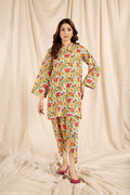 Printed O White Lawn 2-Piece Pret Suit by The Fabric Store