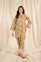 Printed O White Lawn 2-Piece Pret Suit by The Fabric Store