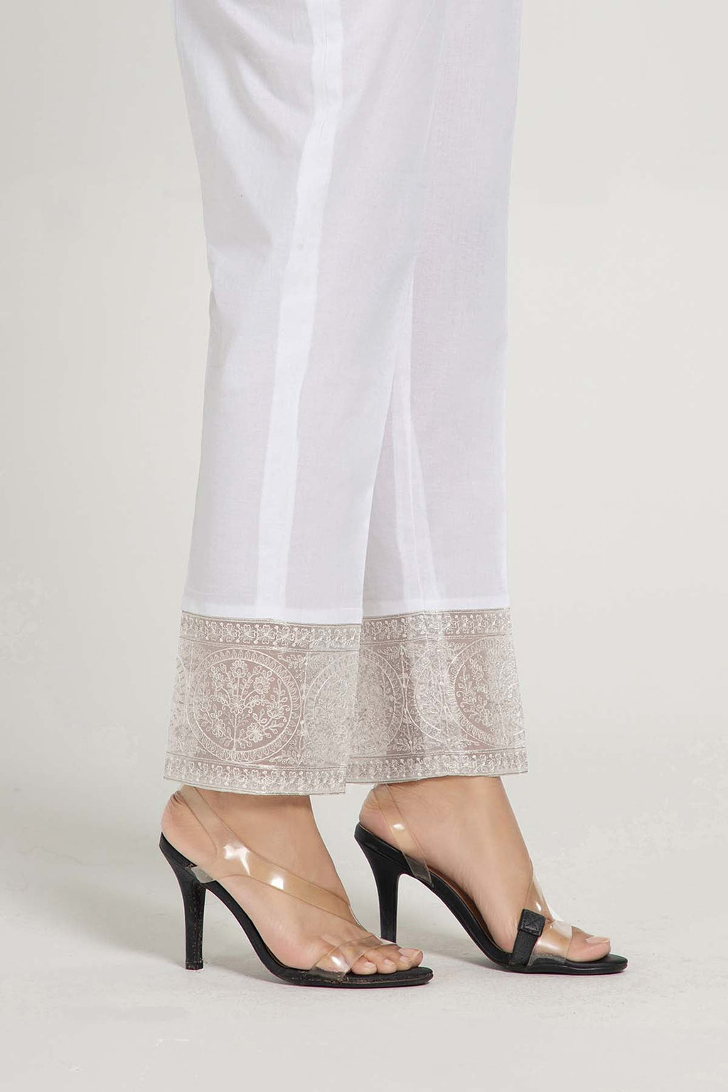 Embroidered White Cambric Pret Shirt by The Fabric Store, photo 3