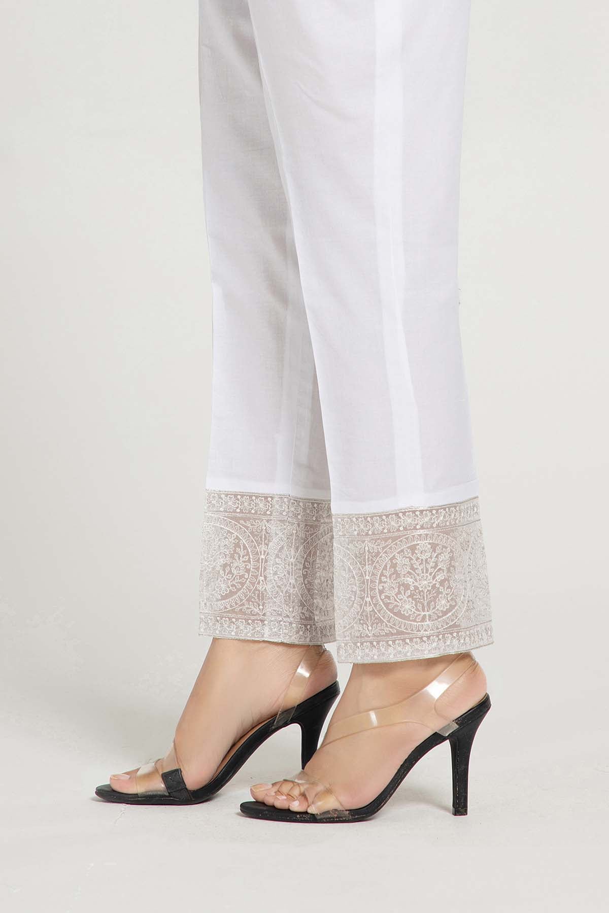 Embroidered White Cambric Pret Shirt by The Fabric Store, photo 2