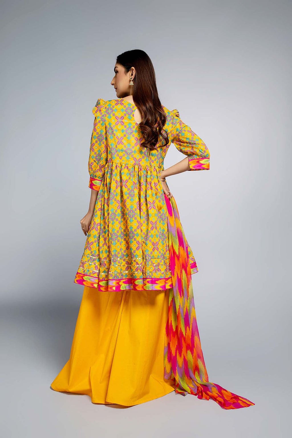 Printed Yellow Lawn 2-Piece Unstitched Suit by The Fabric Store, photo 2