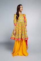 Printed Yellow Lawn 2-Piece Unstitched Suit by The Fabric Store