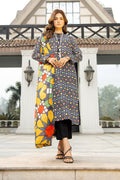 Printed Black Lawn 2-Piece Pret Suit by The Fabric Store