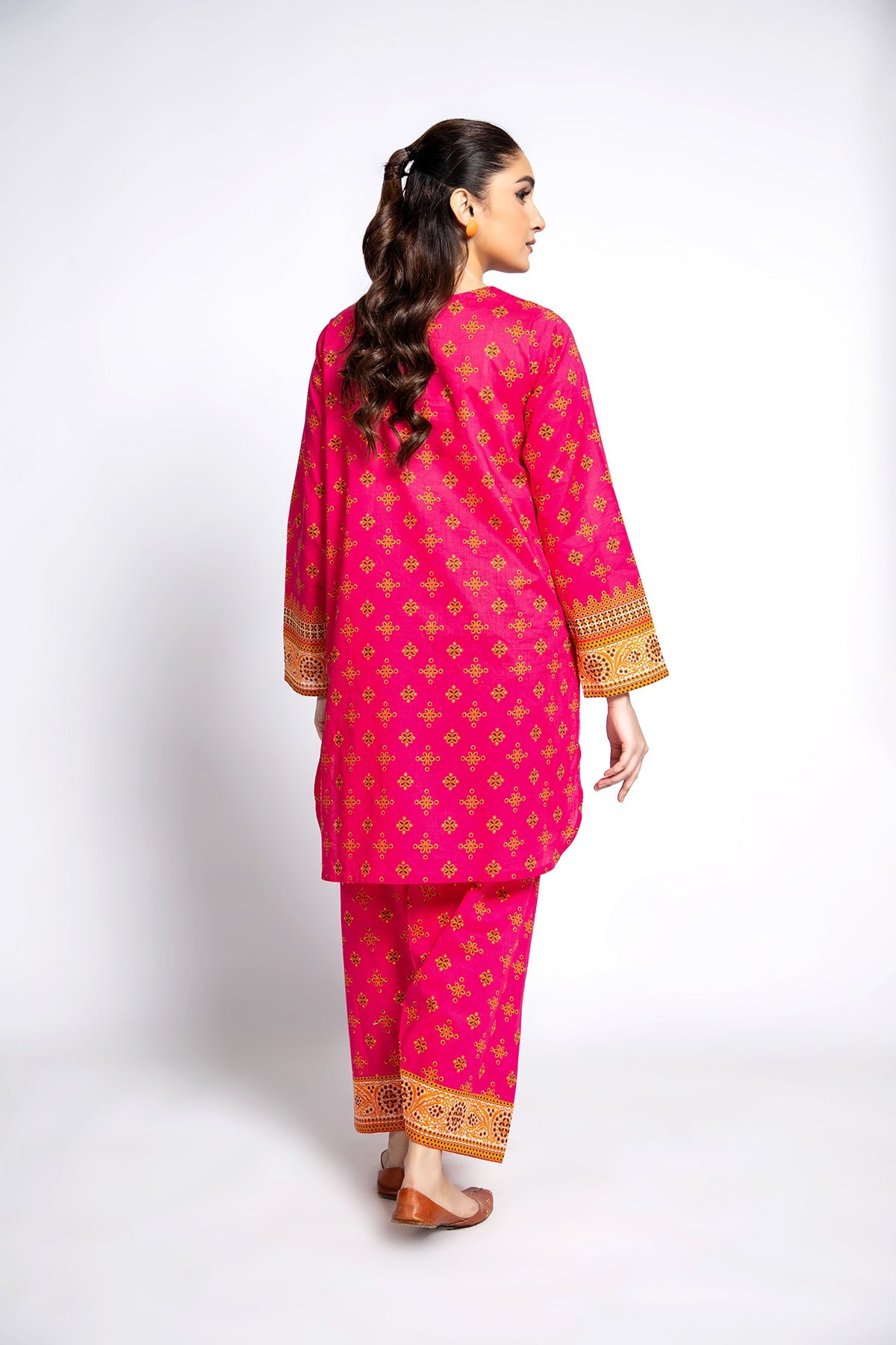 Printed Pink Lawn 2-Piece Unstitched Suit by The Fabric Store, photo 2