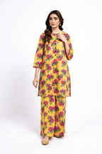 Printed Yellow Lawn 2-Piece Unstitched Suit by The Fabric Store