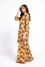 Printed Yellow Lawn 2-Piece Unstitched Suit by The Fabric Store, photo 2