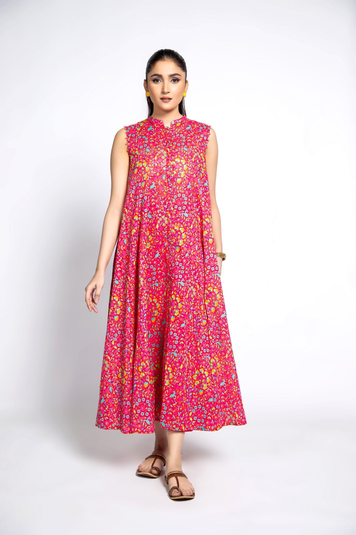 Printed Pink Lawn 3-Piece Unstitched Suit by The Fabric Store
