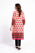 Printed Peach Lawn Pret Shirt by The Fabric Store, photo 4