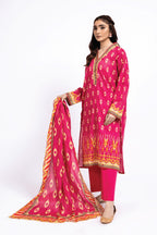 Printed Pink Lawn 3-Piece Pret Suit by The Fabric Store, photo 3