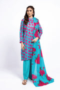 Printed Blue Lawn 3-Piece Pret Suit by The Fabric Store