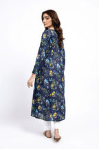 Printed Blue Lawn Pret Shirt by The Fabric Store, photo 3