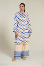 Printed Blue Lawn 2-Piece Pret Suit by The Fabric Store