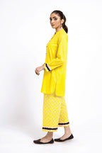 Printed Neon Green Lawn 2-Piece Pret Suit by The Fabric Store, photo 3