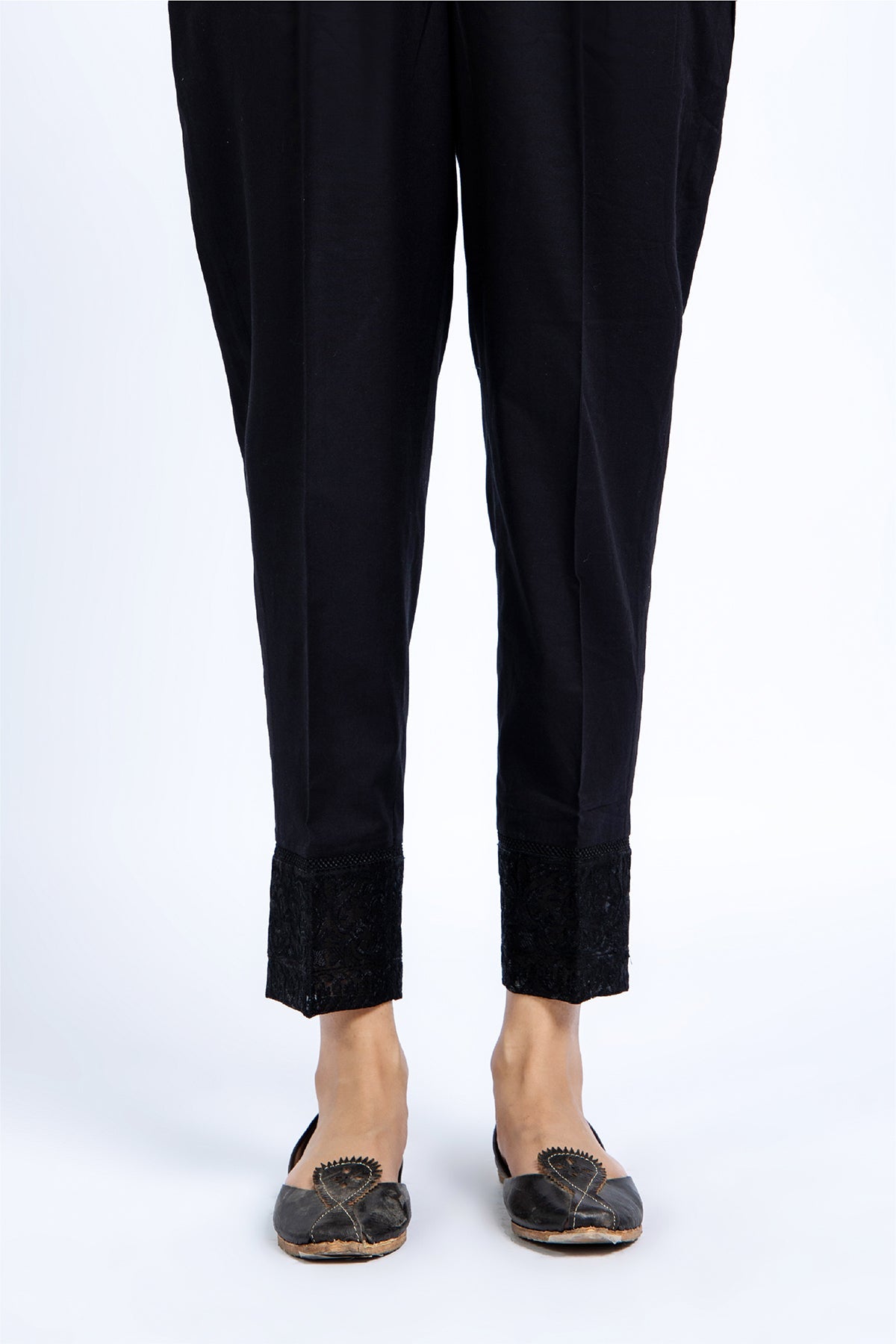 Embroidered Black Cambric Pret Shirt by The Fabric Store