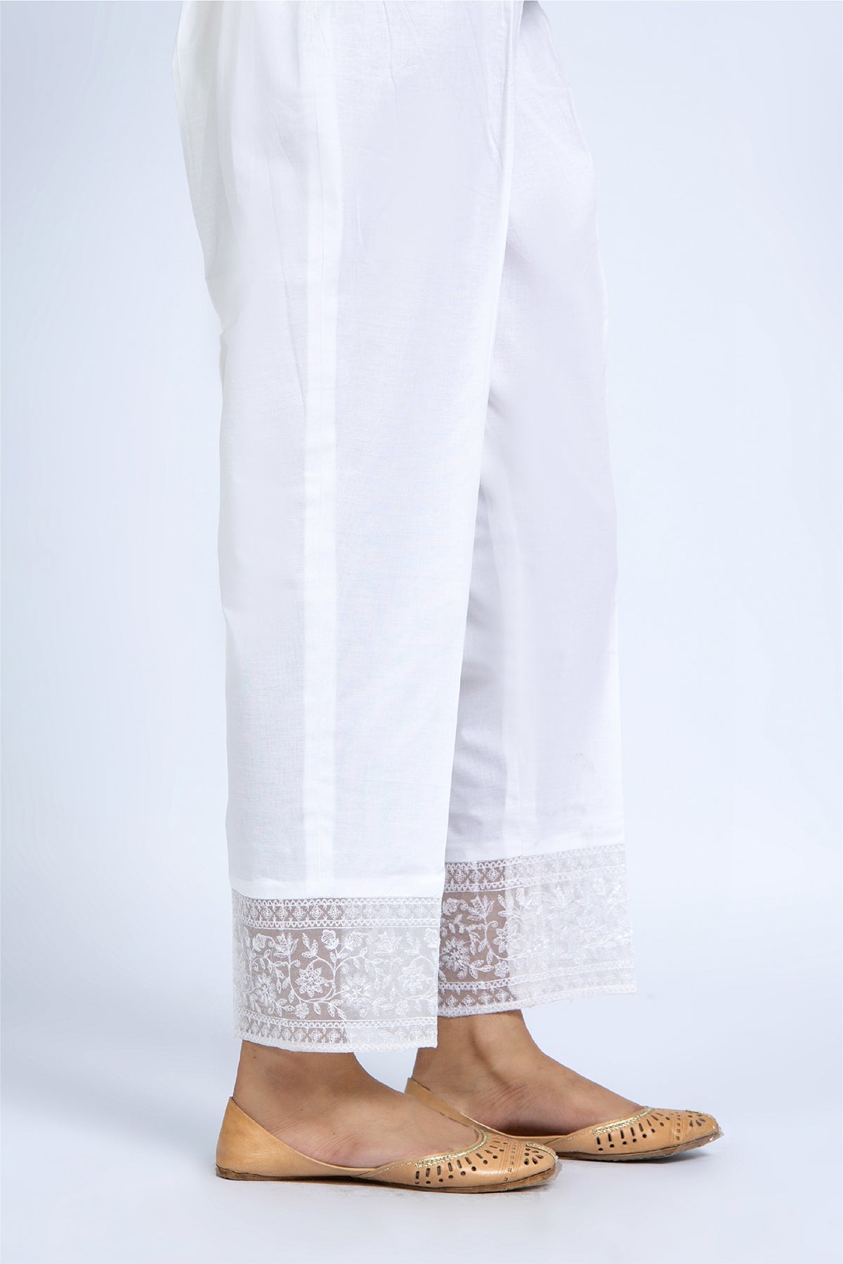 Embroidered White Cambric Pret Shirt by The Fabric Store, photo 3