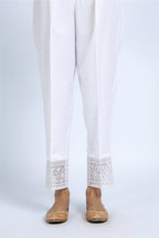 Embroidered White Cambric Pret Shirt by The Fabric Store