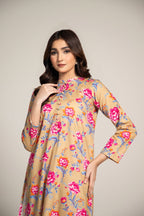 Printed Beige Slub Khaddar 2-Piece Pret Suit by The Fabric Store, photo 2