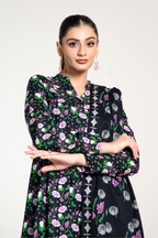 Printed Black Slub Khaddar 3-Piece Pret Suit by The Fabric Store, photo 4