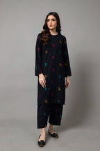 Embroidered Black Karandi Lawn 2-Piece Pret Suit by The Fabric Store