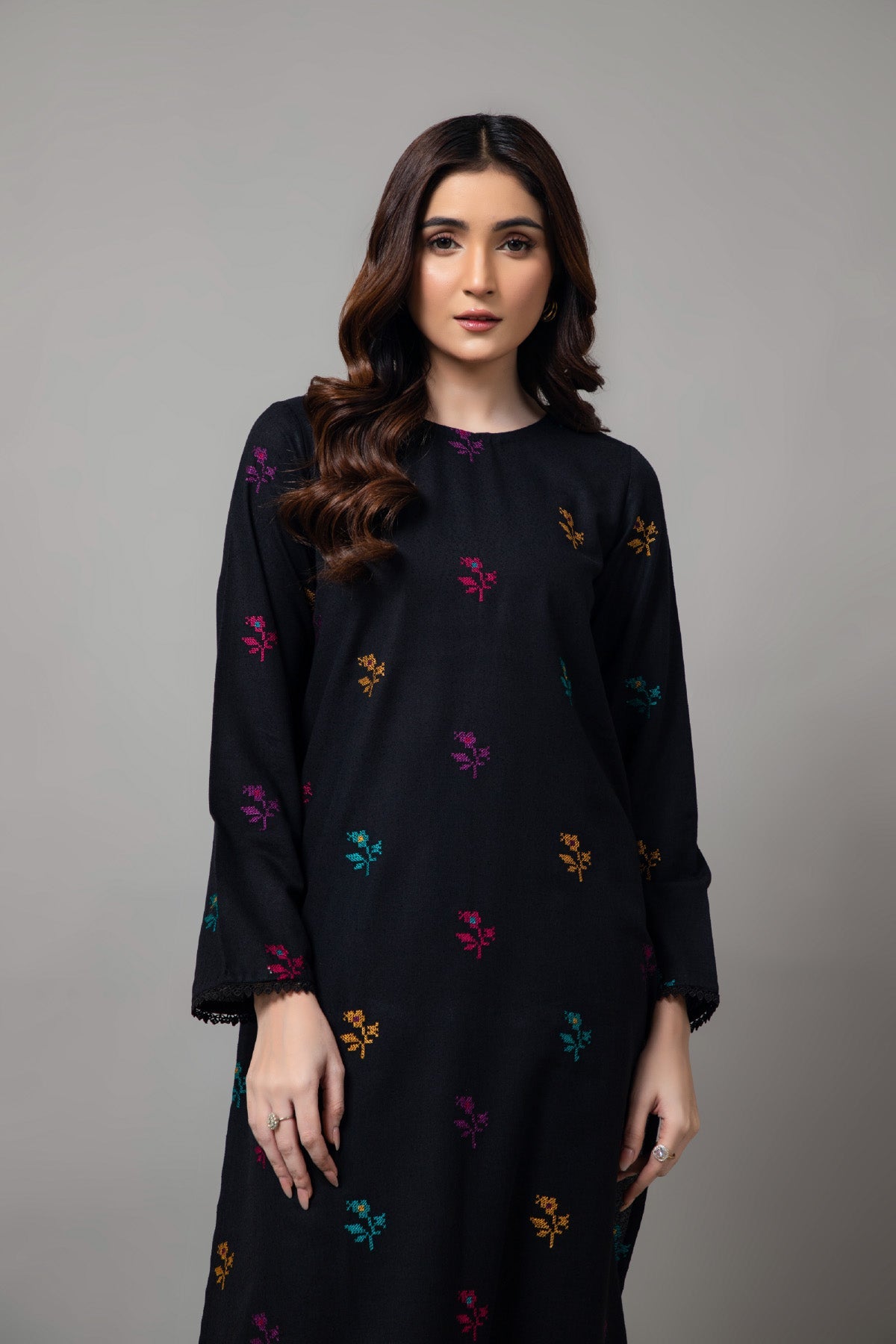 Embroidered Black Karandi Lawn 2-Piece Pret Suit by The Fabric Store, photo 4