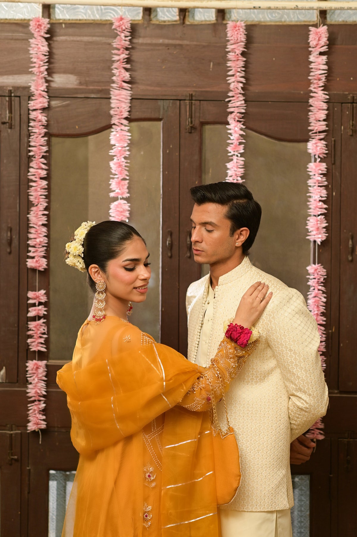 Mirza Men's Cream Prince Coat & Kurta Set by Kinza Khalid, photo 3