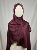 Burgundy Silk Hijab by Leema