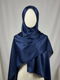 Navy Majesty Silk Hijab by Leema