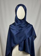 Navy Majesty Silk Hijab by Leema