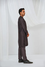 Grey Plain Kurta Pajama by Al Deebaj, photo 4