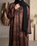 Hazel Mist Printed Abaya by Al Deebaj