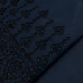 Schiffli Border Embroidered Cotton – Black fabric