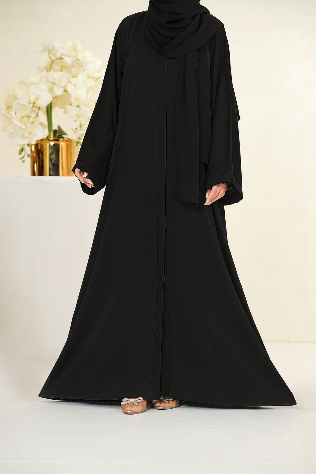 Black Basic Abaya by Al Deebaj