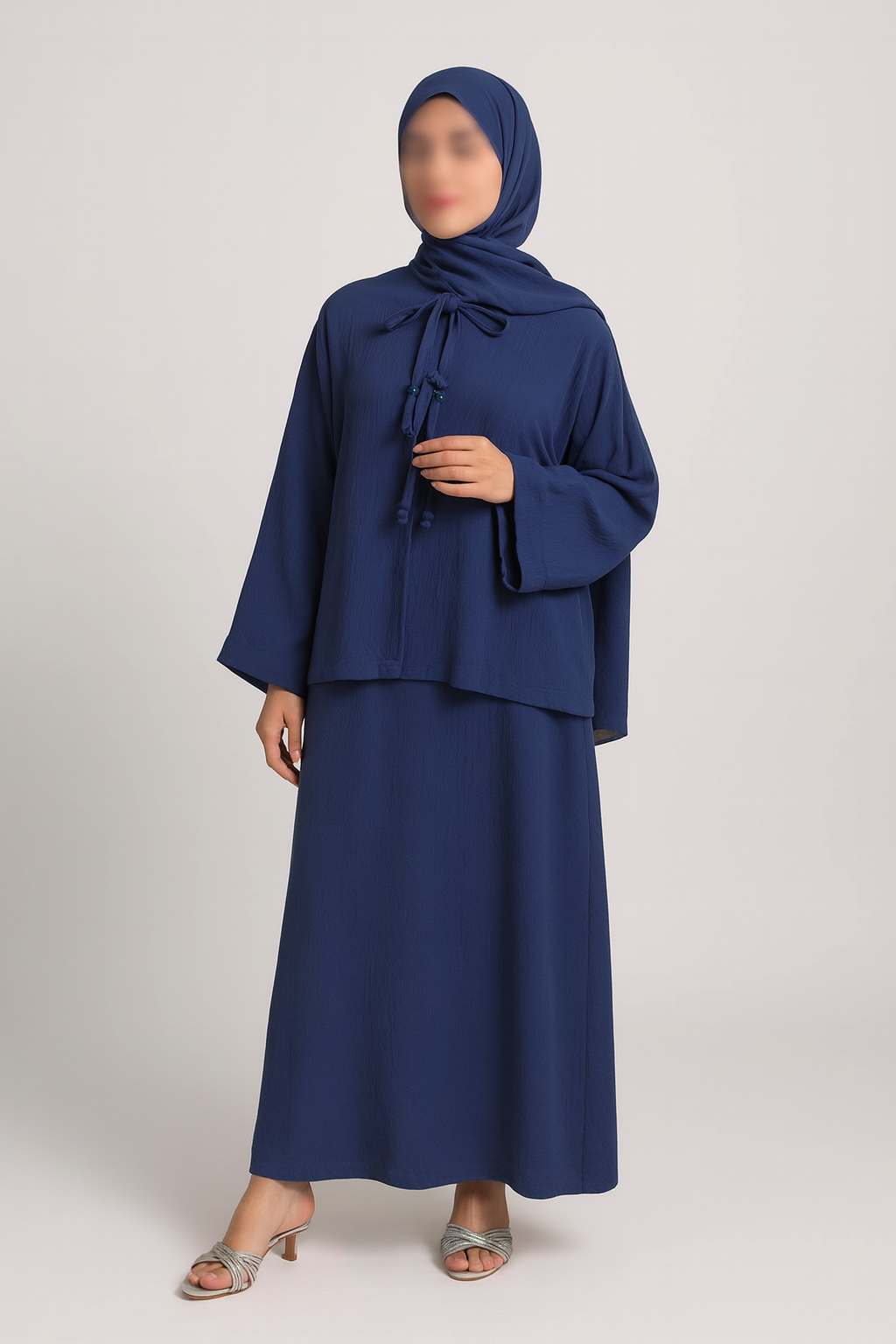 Royal Blue 2PC Abaya by Al Deebaj
