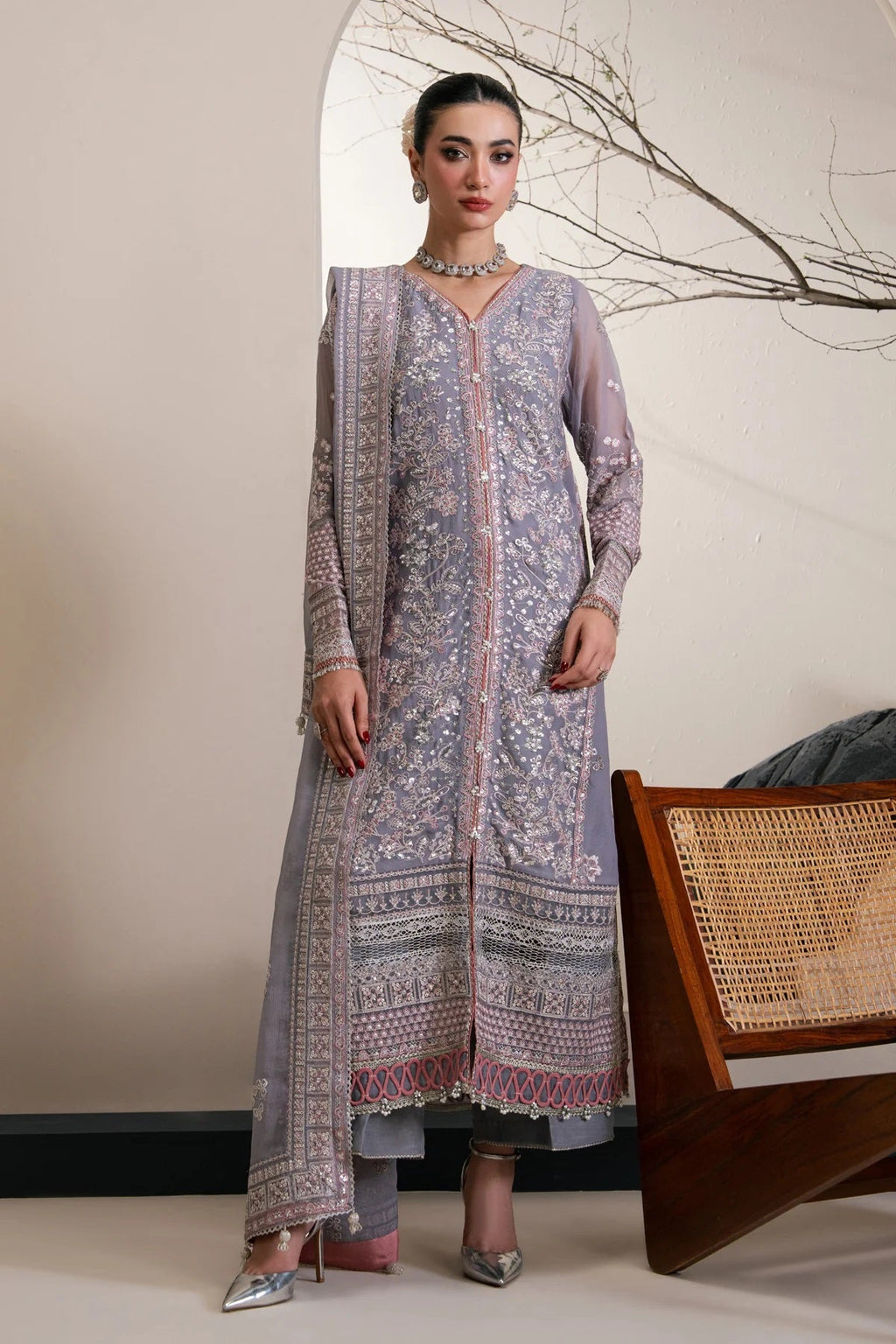 Xenia Kalani Formal D-08 (Isara) – Xenia 3-piece unstitched suit