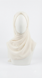 Ivory Silk Hijab by Leema, photo 2