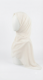 Ivory Silk Hijab by Leema