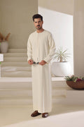 Cream Emarati Jubbah by Al Deebaj