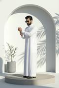 White Plain Jubbah by Al Deebaj