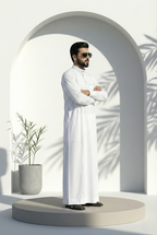White Plain Jubbah by Al Deebaj, photo 2