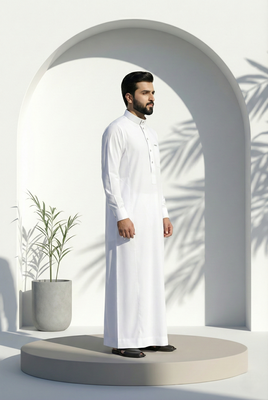White Plain Jubbah by Al Deebaj, photo 3