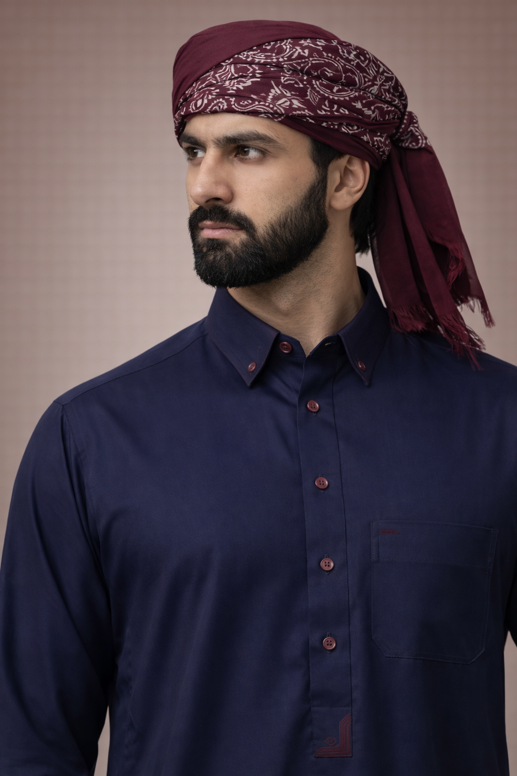 Navy Plain Jubbah by Al Deebaj, photo 2