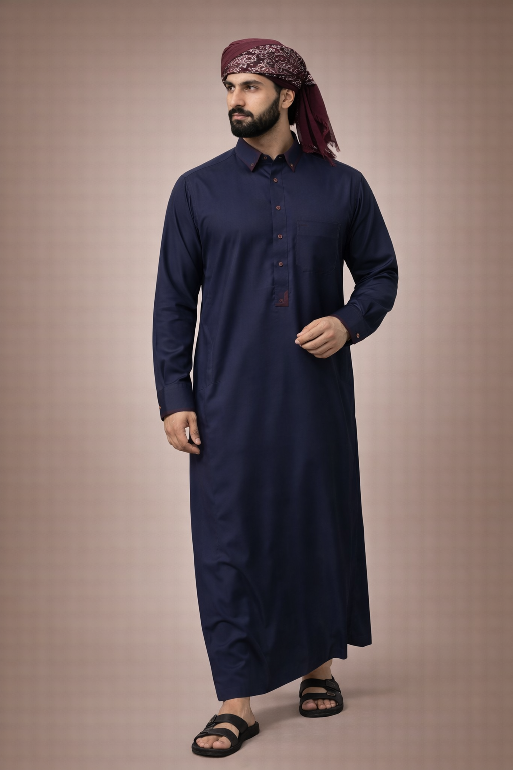 Navy Plain Jubbah by Al Deebaj