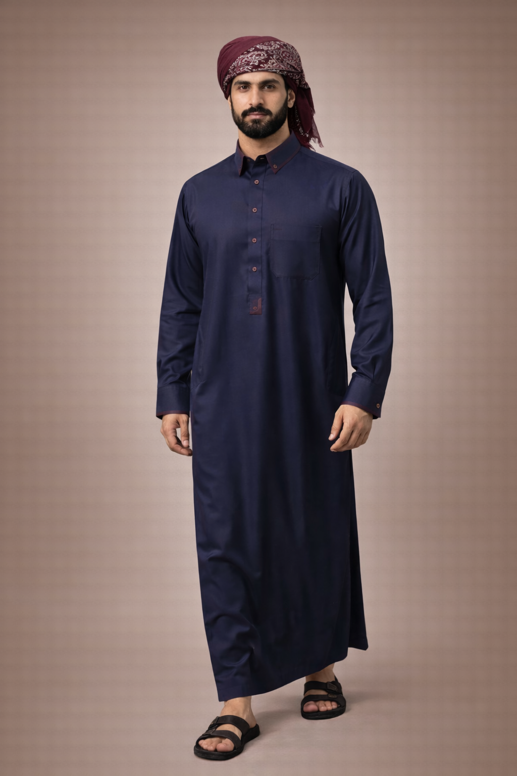 Navy Plain Jubbah by Al Deebaj, photo 3