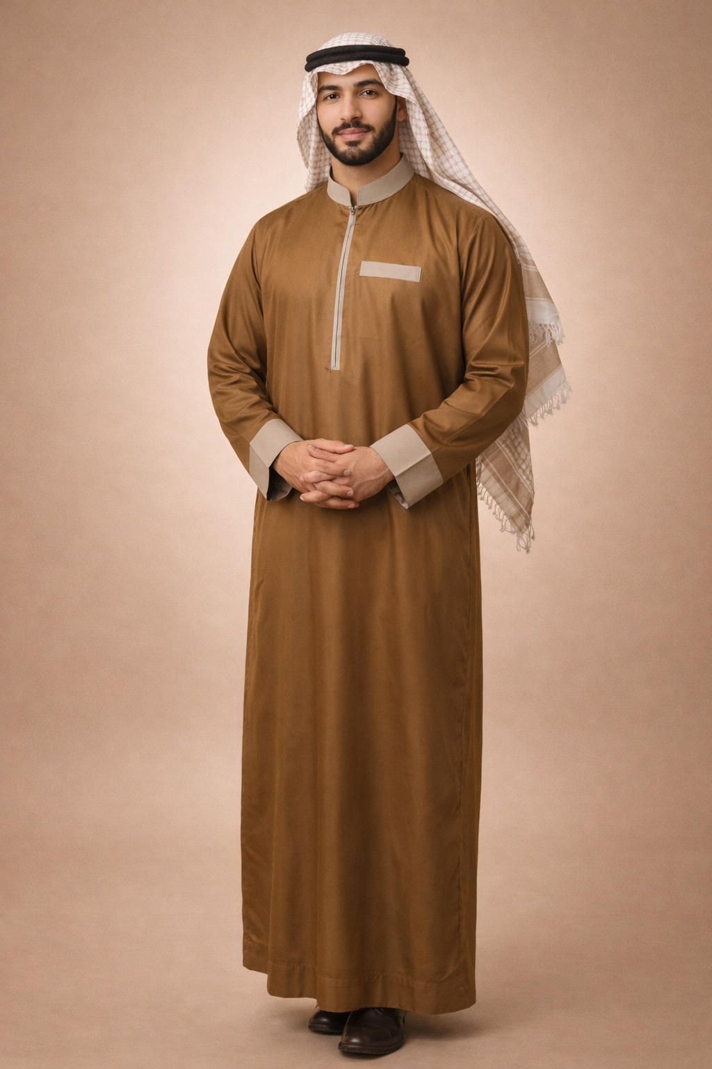 Mustard Zipper Jubbah by Al Deebaj, photo 4